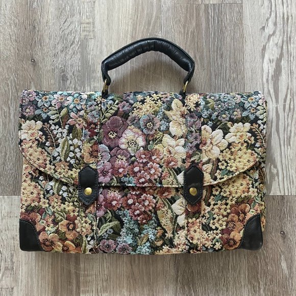 Vintage Bags Jennie Vaughn Vintage Style Laptop Bag Cottage Core